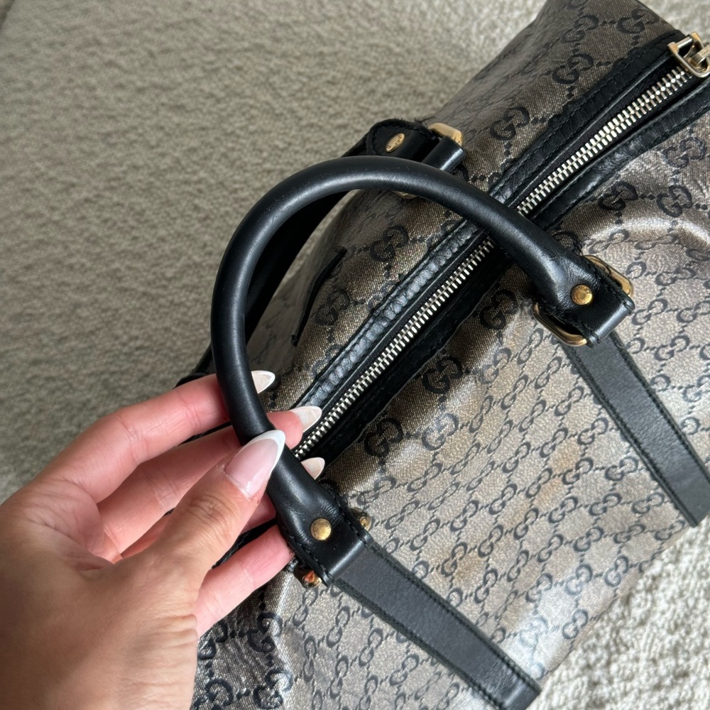 *SOLD** Gucci Monogram Crystal Canvas Boston Bag - Picture 10 of 11